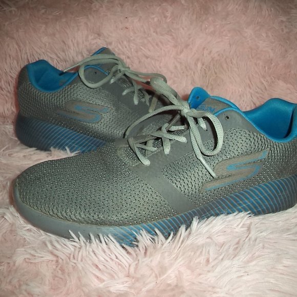 Skechers Other - SKECHERS GO RUN 600 SNEAKERS CHARCOAL/BLUE SPECTRA RUNNING SHOES~MENS SIZE 11